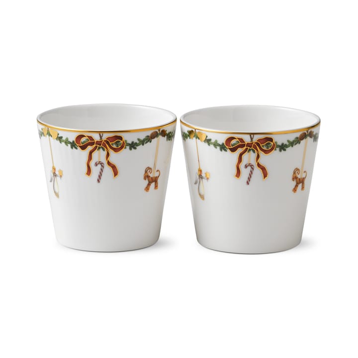 Star Fluted Christmas beker - 2-pack - 30 cl. - Royal Copenhagen