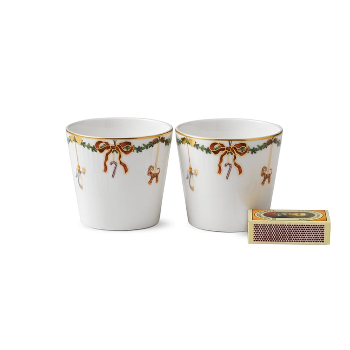 Star Fluted Christmas beker - 2-pack, 30 cl. Royal Copenhagen
