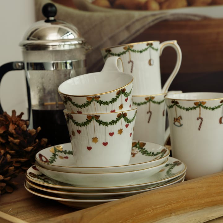 Star Fluted Christmas bord, Ø 19 cm. Royal Copenhagen