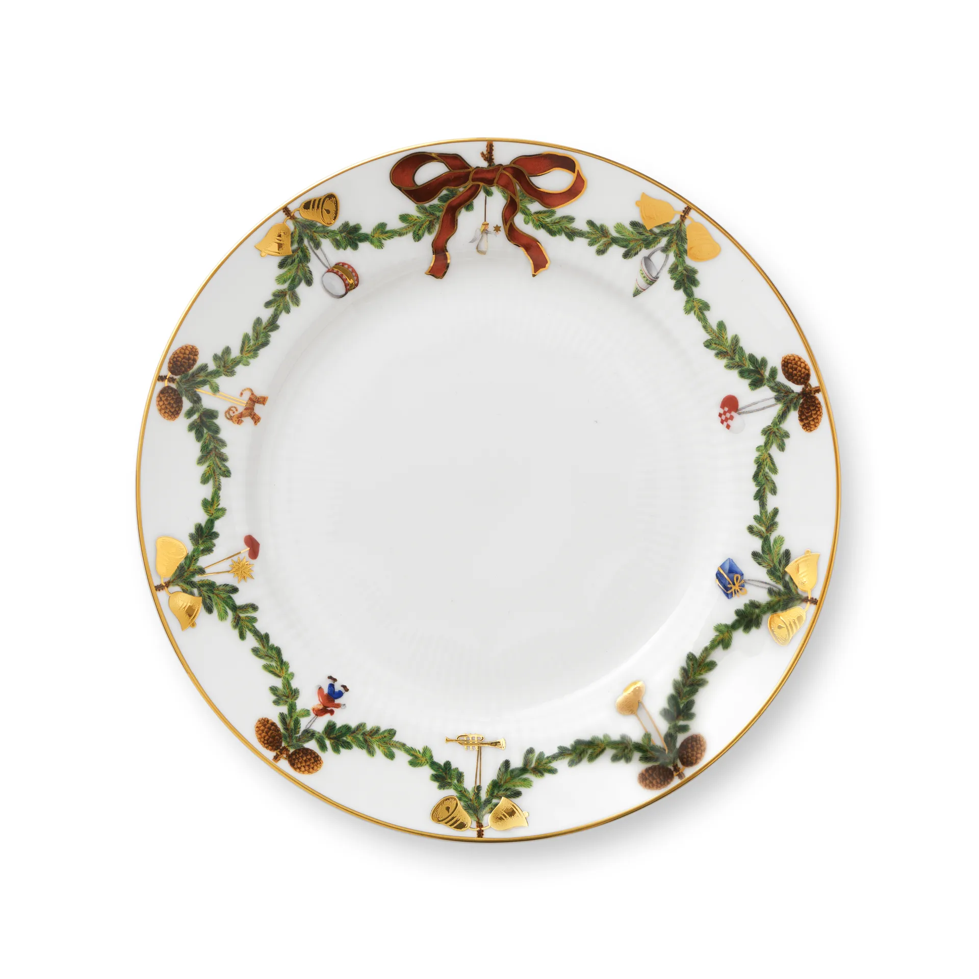 Star Fluted Christmas bord, Ø 19 cm. Royal Copenhagen