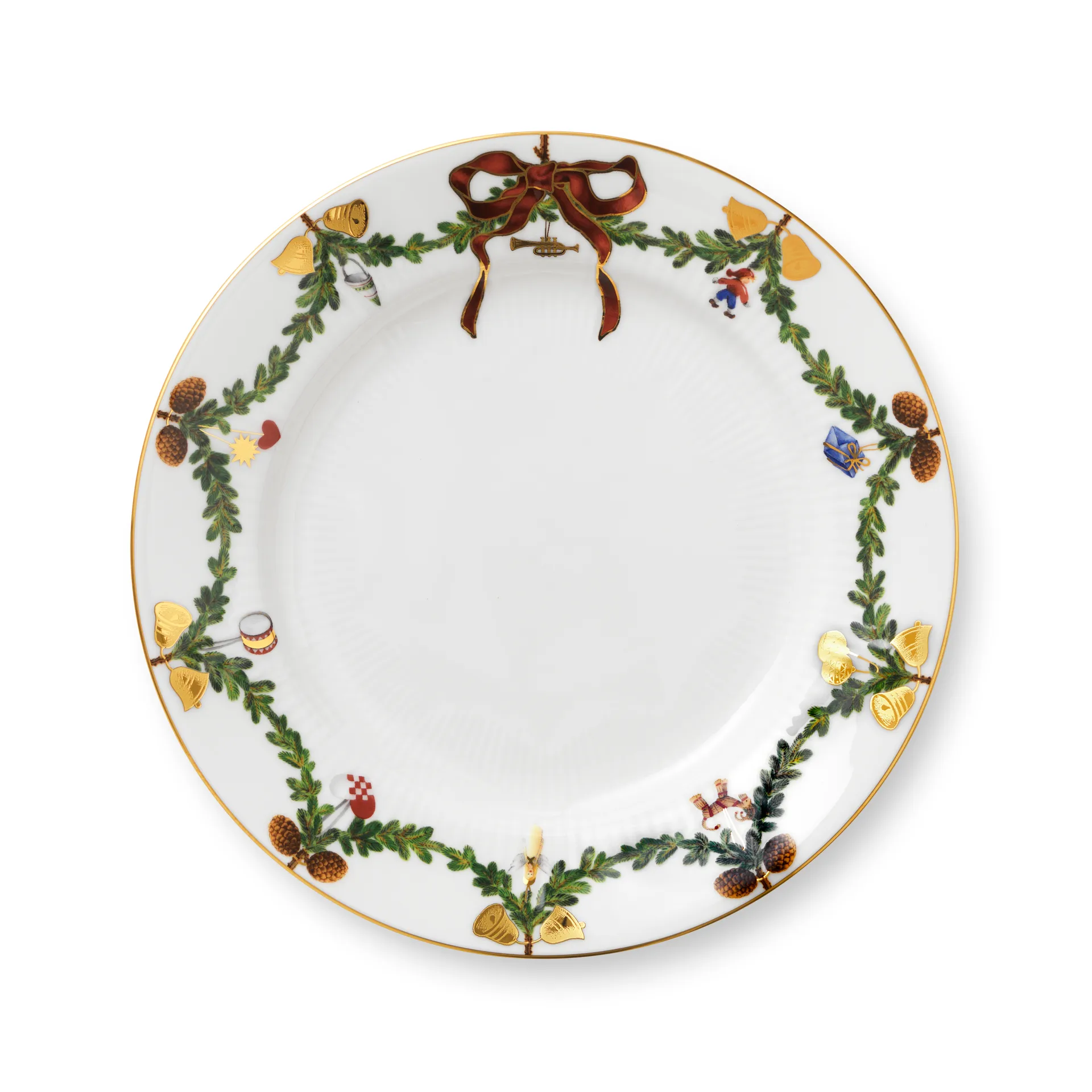 Star Fluted Christmas bord, Ø 22 cm. Royal Copenhagen