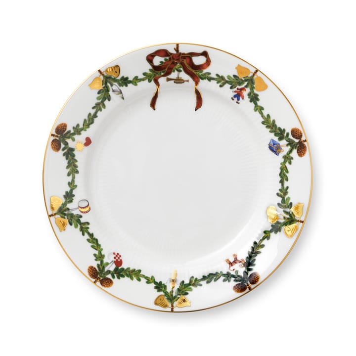 Star Fluted Christmas bord - Ø 22 cm. - Royal Copenhagen