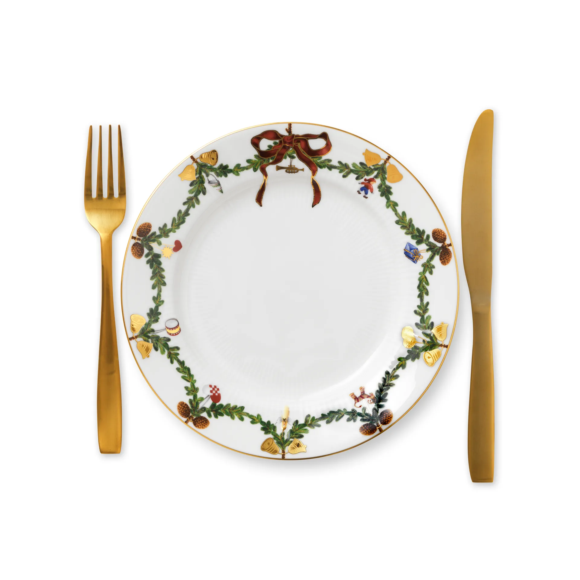 Star Fluted Christmas bord, Ø 22 cm. Royal Copenhagen
