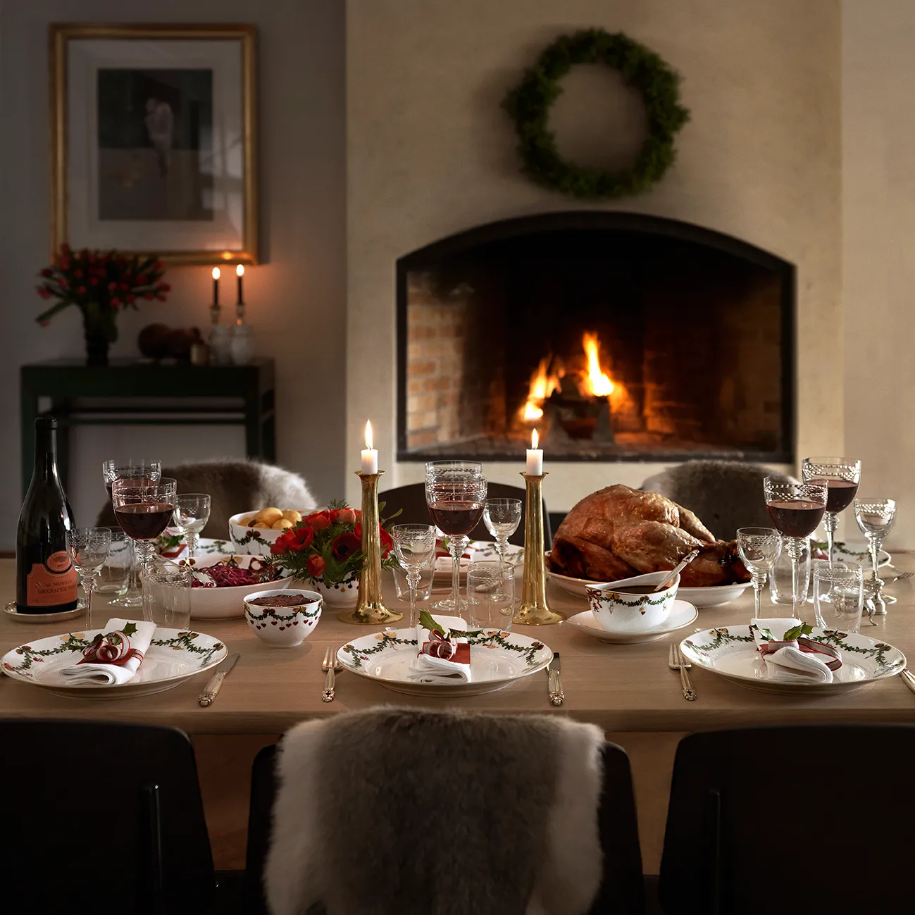 Star Fluted Christmas bord, Ø 27 cm. Royal Copenhagen