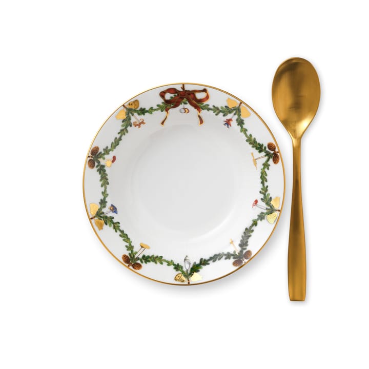 Star Fluted Christmas diep bord, Ø 17 cm. Royal Copenhagen