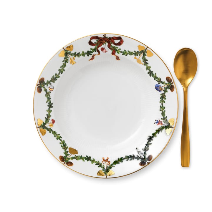 Star Fluted Christmas diep bord, Ø 24 cm. Royal Copenhagen