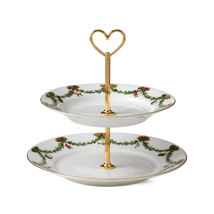 Star Fluted Christmas étagère, 23 cm. Royal Copenhagen