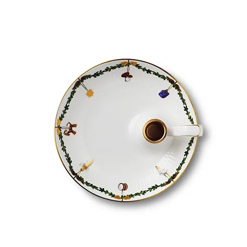 Star Fluted Christmas kandelaar, wit Royal Copenhagen