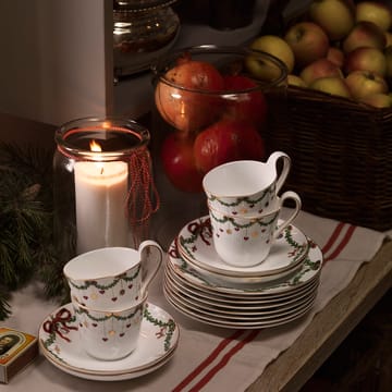 Star Fluted Christmas kop en schotel - 24 cl. - hoog oor - Royal Copenhagen