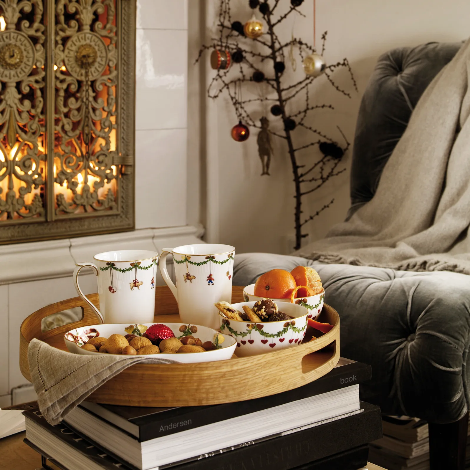 Star Fluted Christmas mok 2-pack, 33 cl. Royal Copenhagen