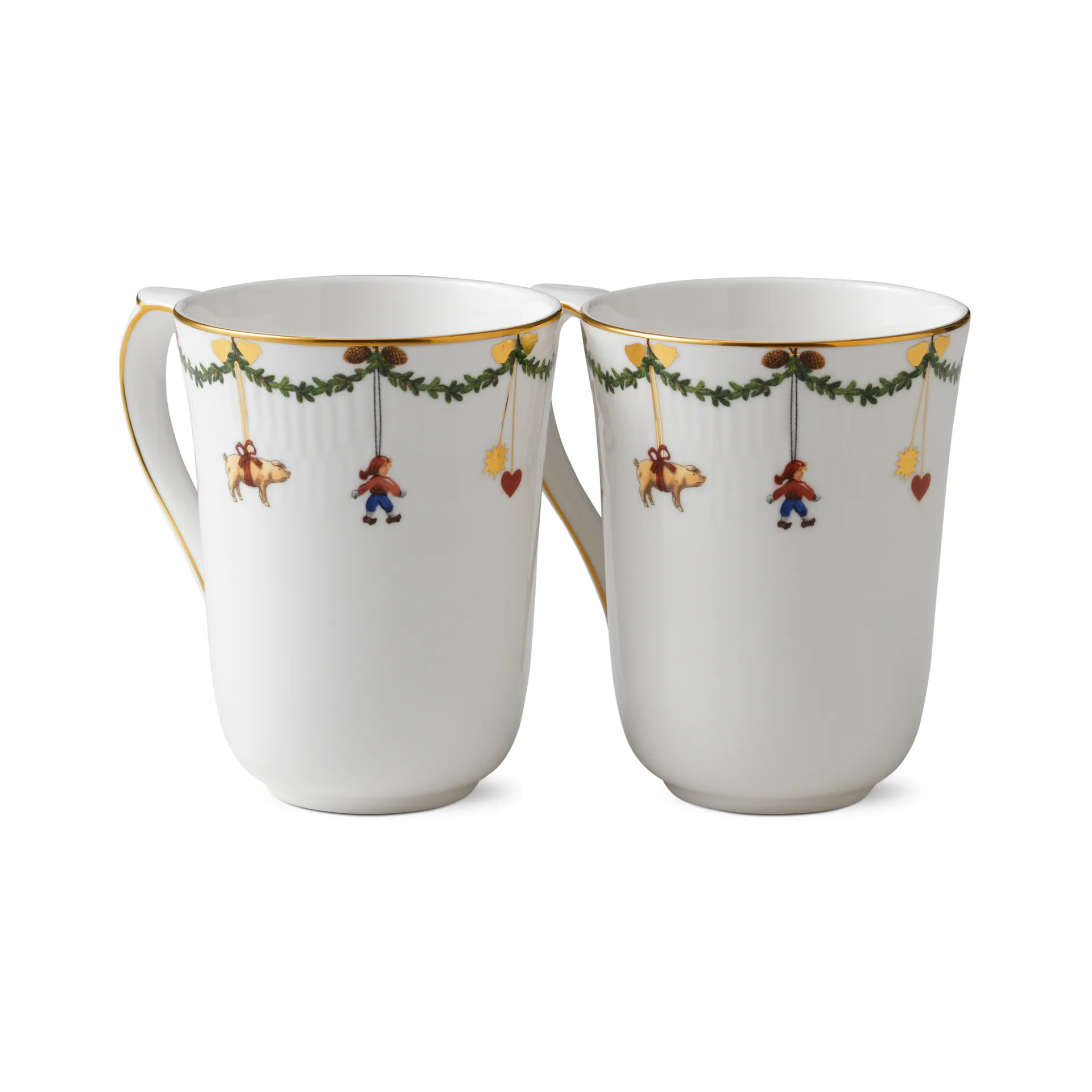 Star Fluted Christmas mok 2-pack, 33 cl. Royal Copenhagen