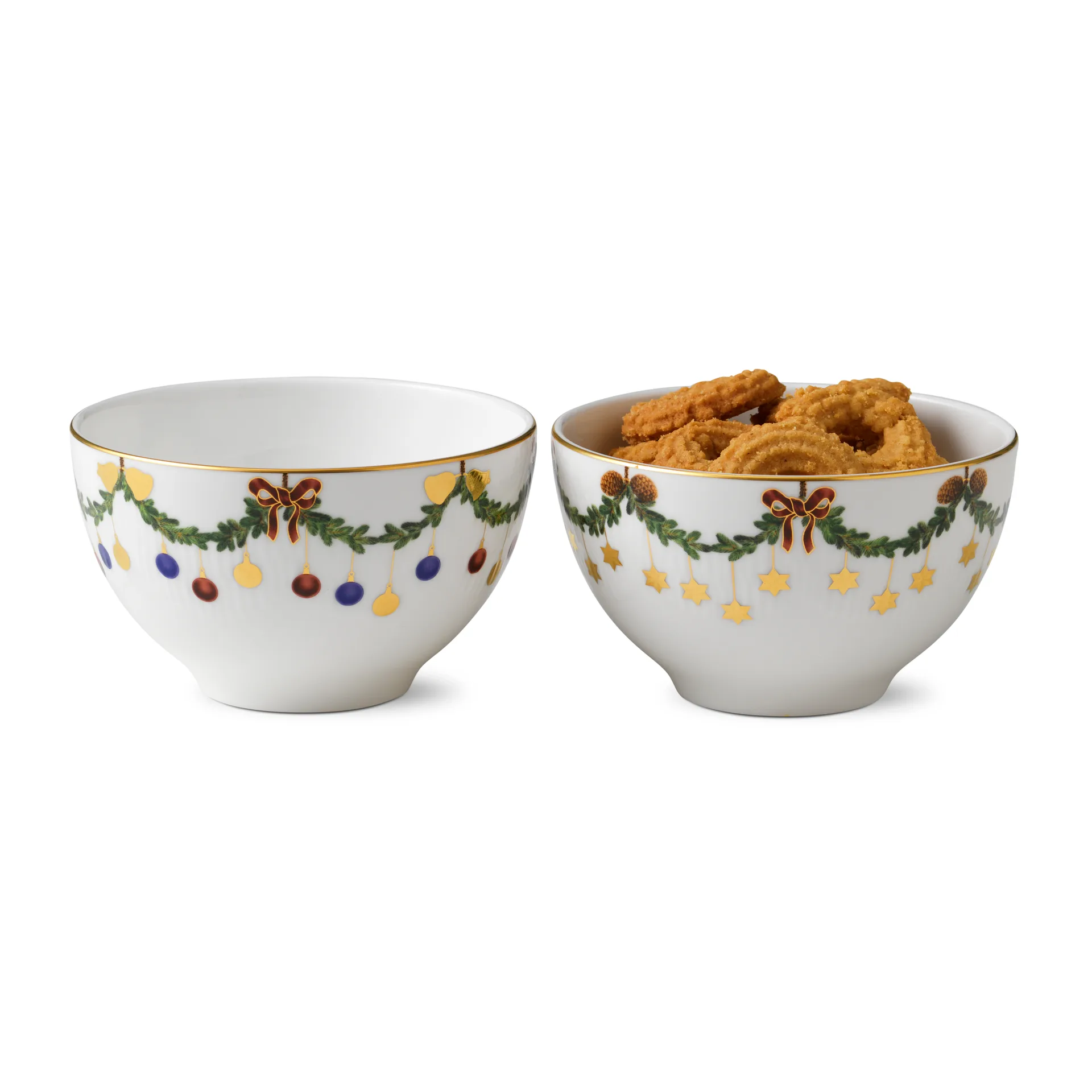 Star Fluted Christmas schaal 2-pack, 30 cl. Royal Copenhagen