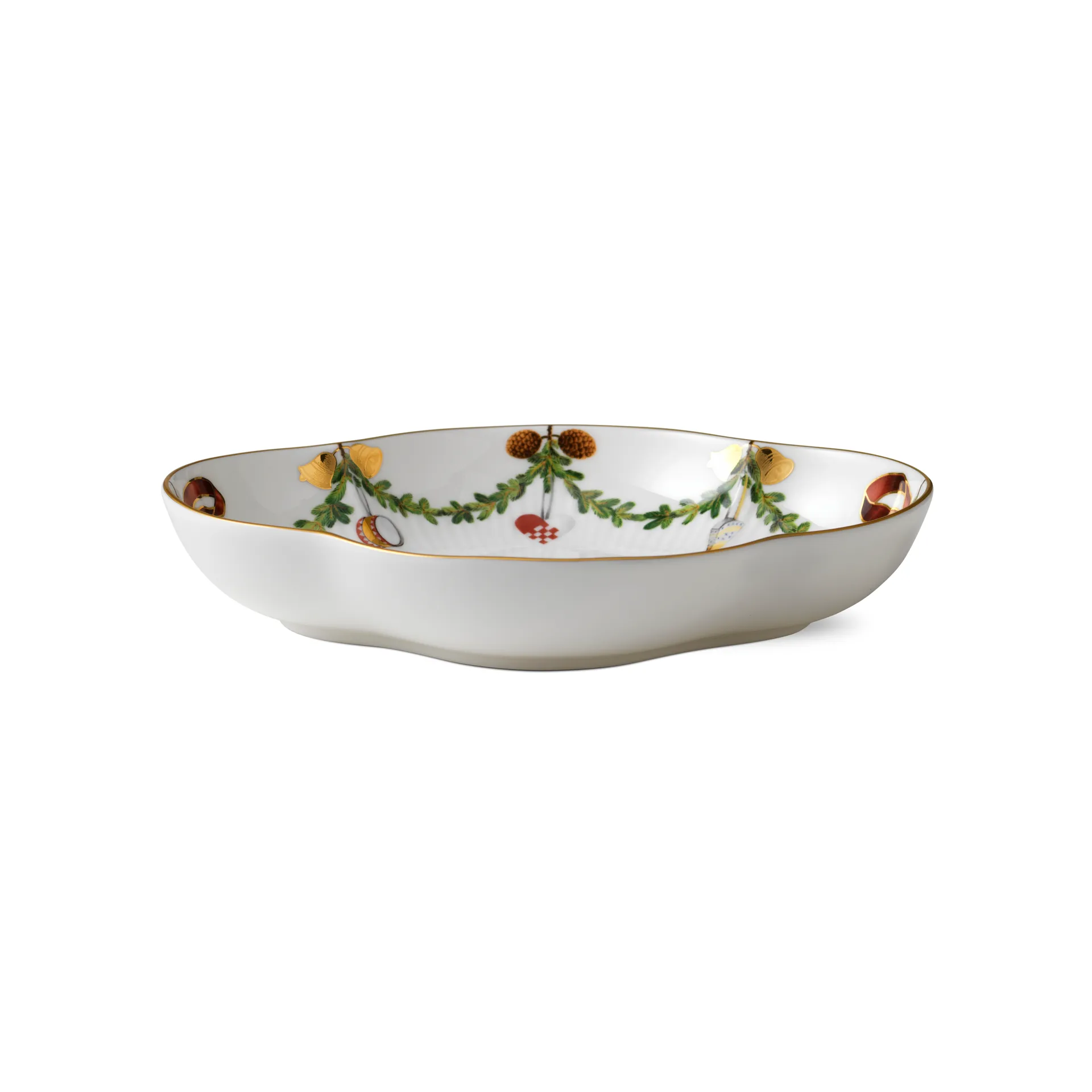 Star Fluted Christmas serveerbord, Ø 18 cm. Royal Copenhagen