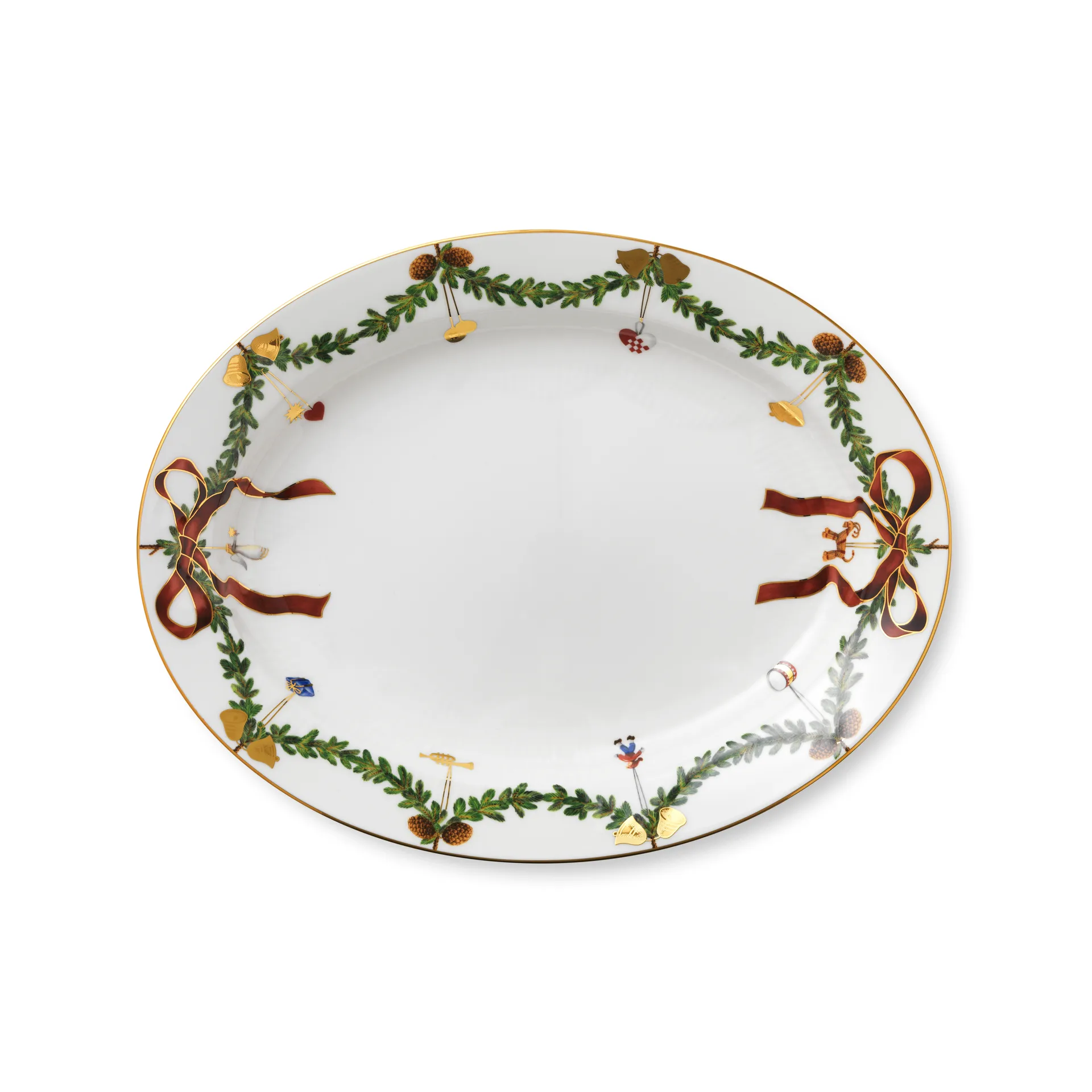 Star Fluted Christmas serveerbord, Ø 37 cm. Royal Copenhagen