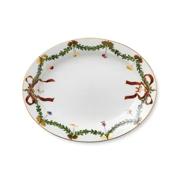 Star Fluted Christmas serveerbord - Ø 37 cm. - Royal Copenhagen