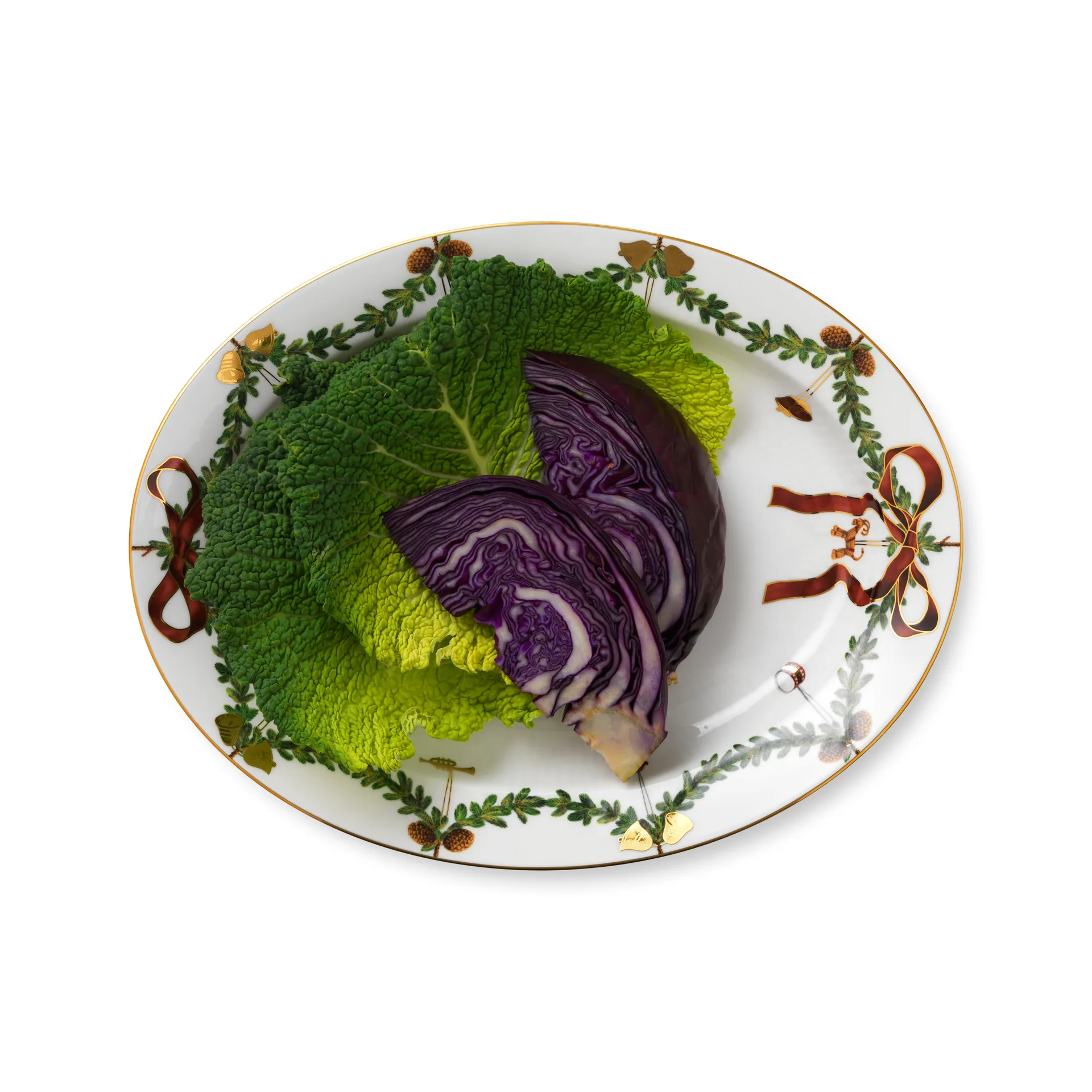 Star Fluted Christmas serveerbord, Ø 37 cm. Royal Copenhagen