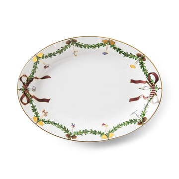 Star Fluted Christmas serveerschaal ovaal - 25,4x34,5 cm - Royal Copenhagen