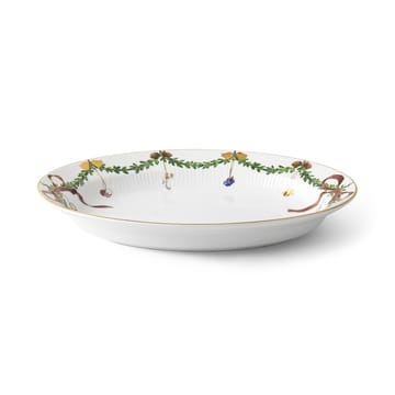 Star Fluted Christmas serveerschaal ovaal - 25,4x34,5 cm - Royal Copenhagen
