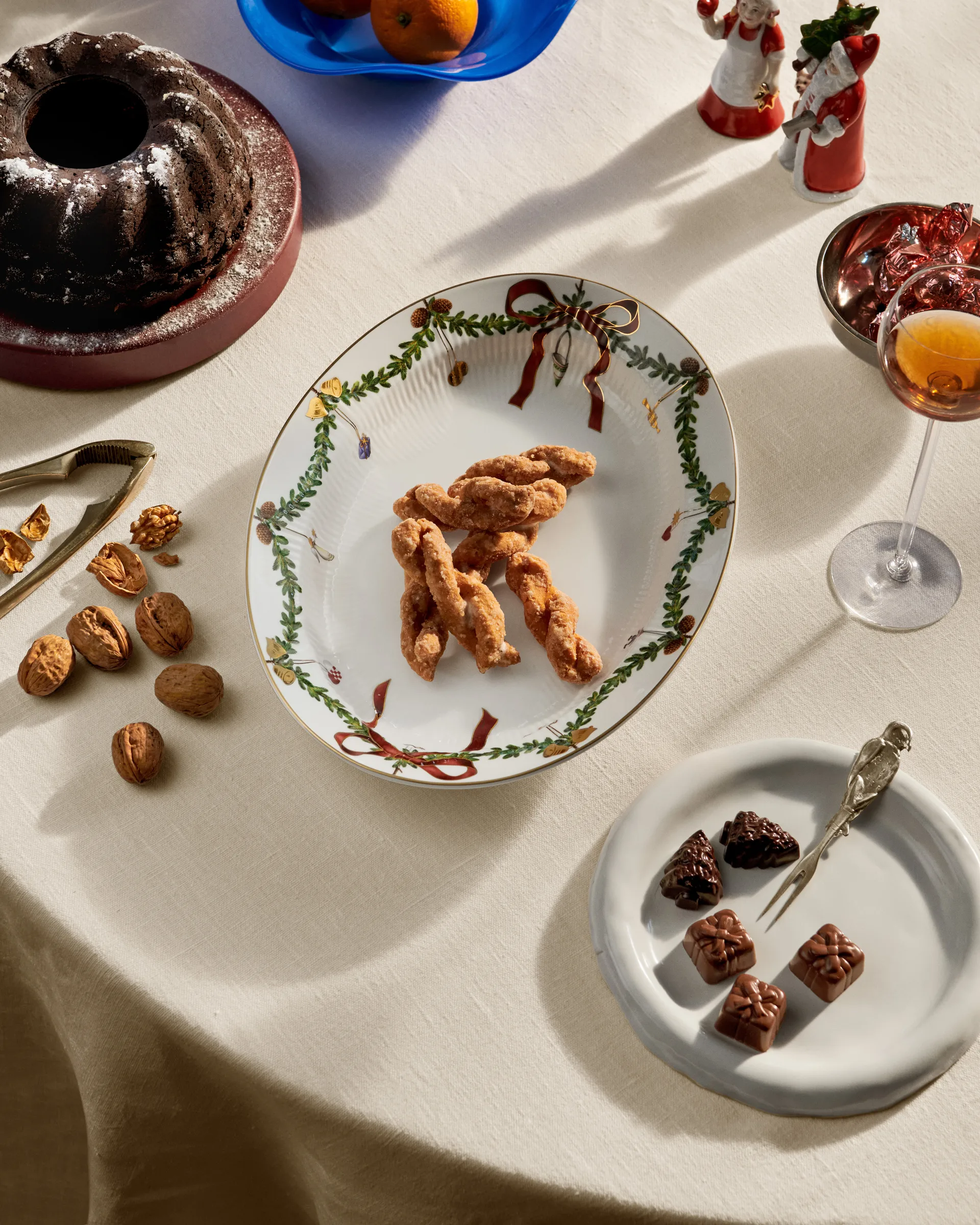 Star Fluted Christmas serveerschaal ovaal, 25,4x34,5 cm Royal Copenhagen