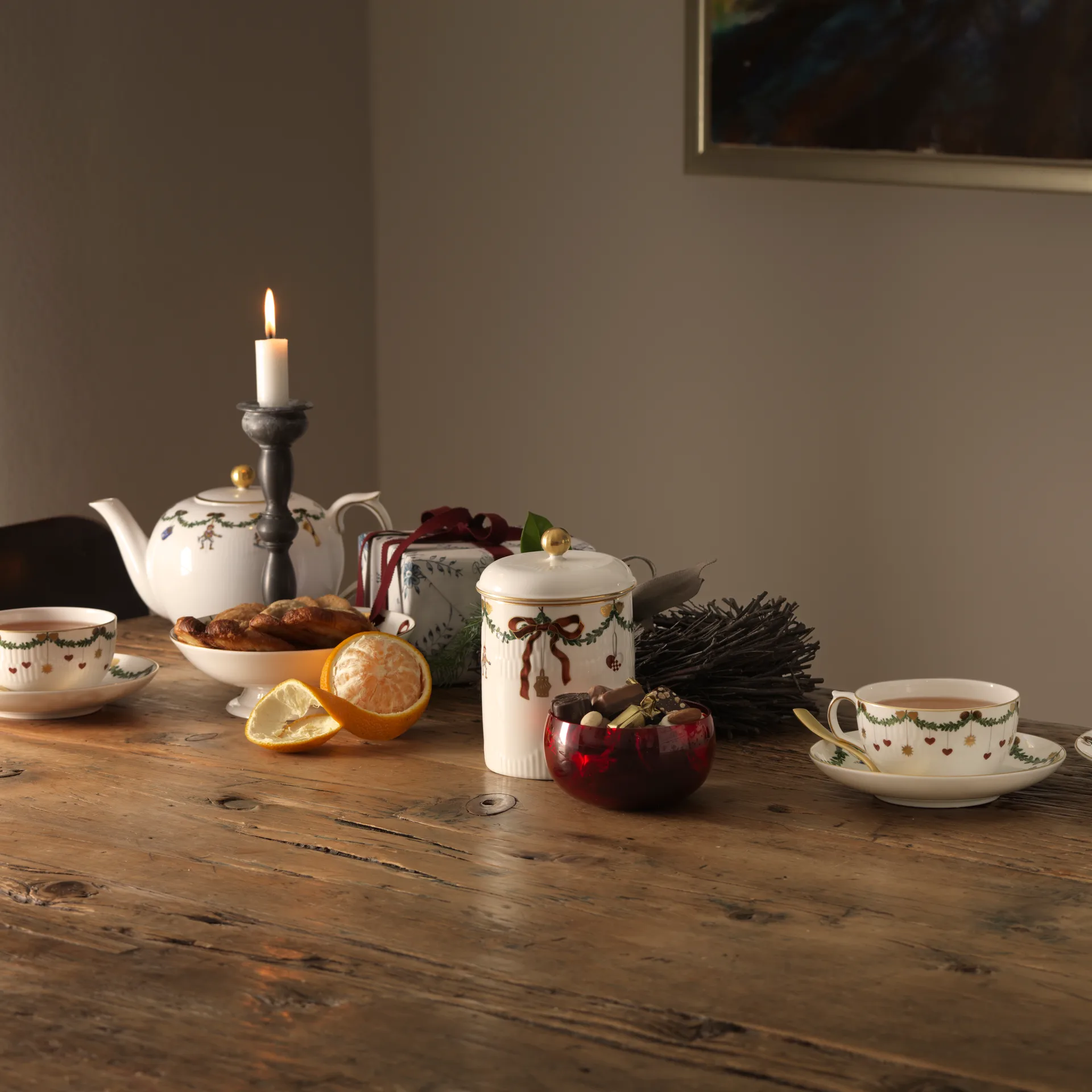Star Fluted Christmas theepot, 140 cl. Royal Copenhagen