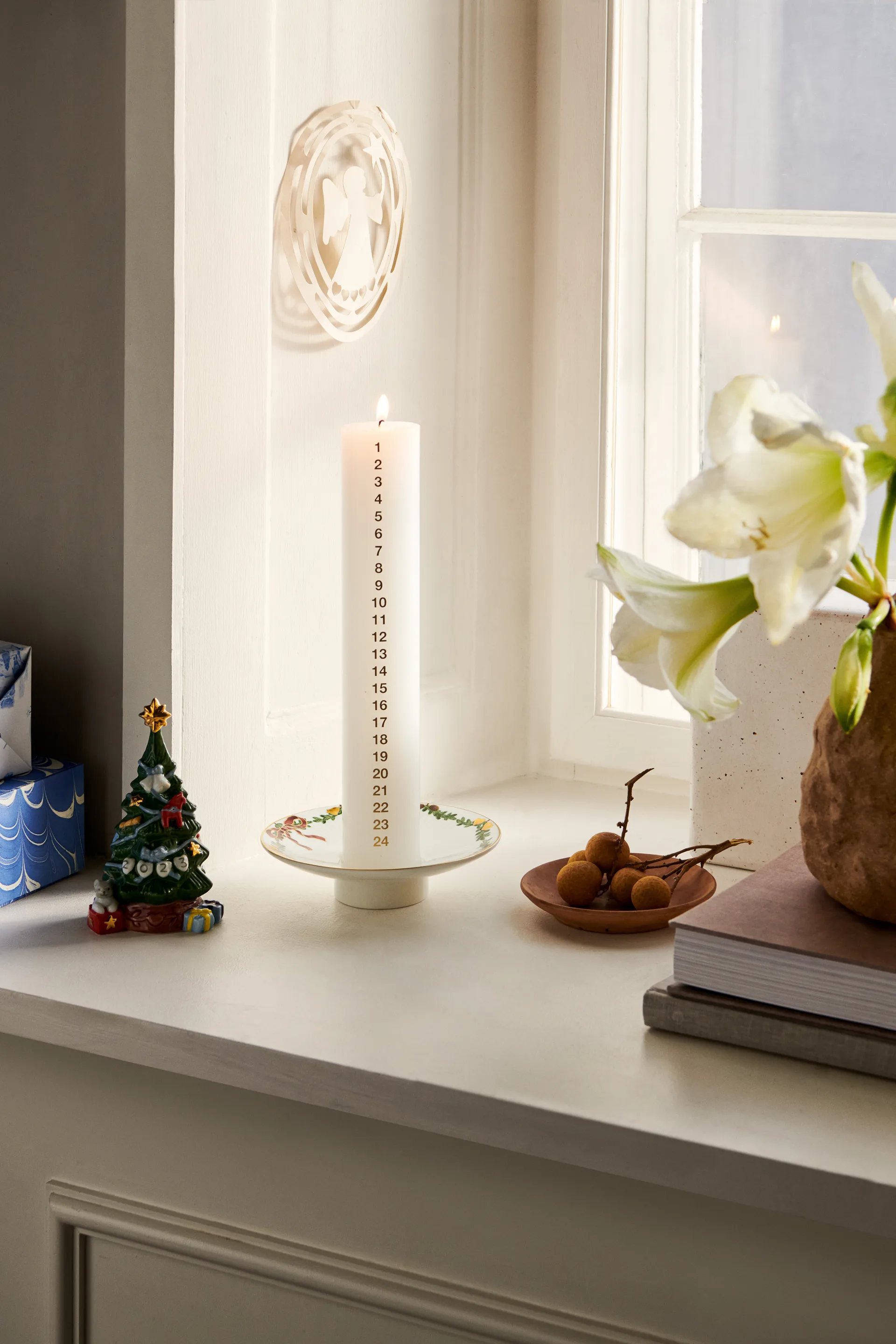 Star Fluted Christmas waxinelichtjeshouder Ø15,5 cm, Wit Royal Copenhagen