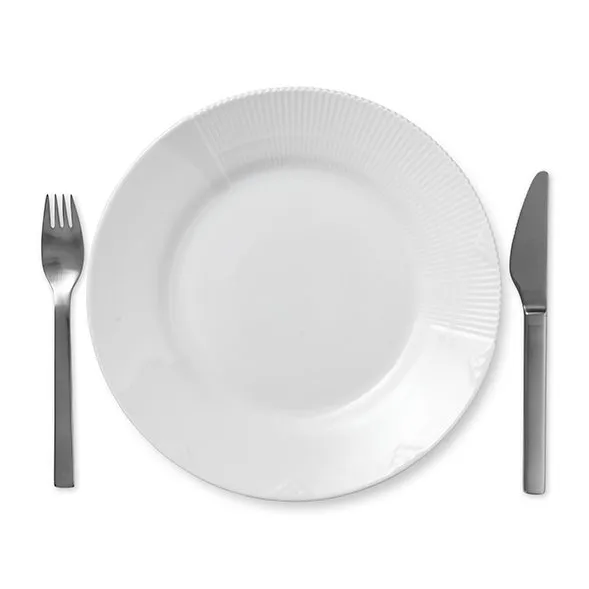 White Elements bord, Ø 26 cm. Royal Copenhagen
