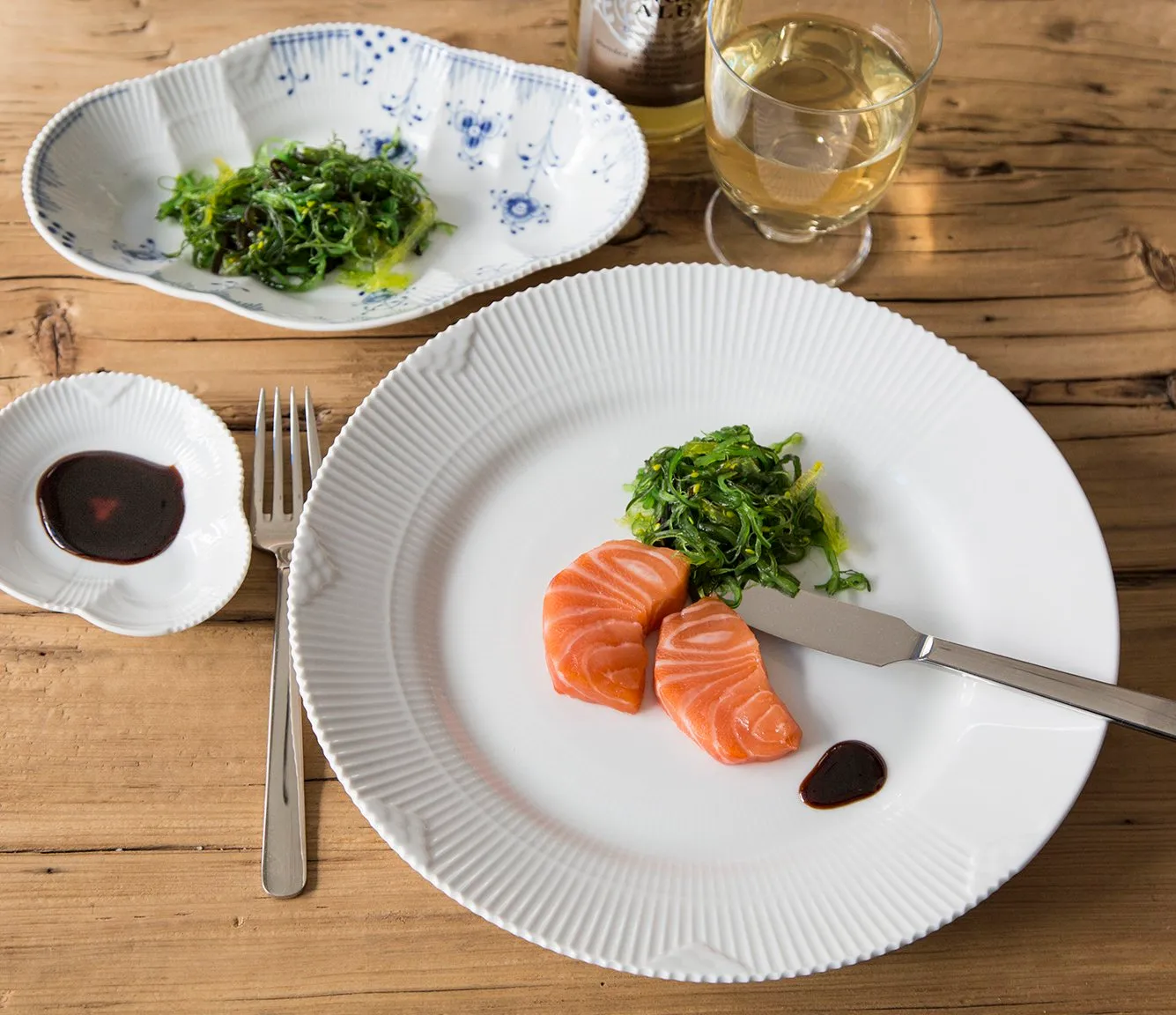 White Elements bord, Ø 26 cm. Royal Copenhagen