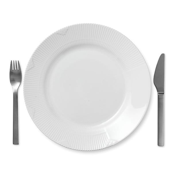 White Elements bord, Ø 28 cm. Royal Copenhagen