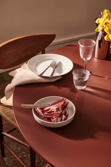 White Fluted bord Ø25 cm - White - Royal Copenhagen