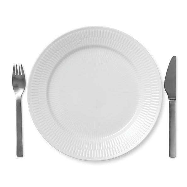 White Fluted bord, Ø 27 cm Royal Copenhagen