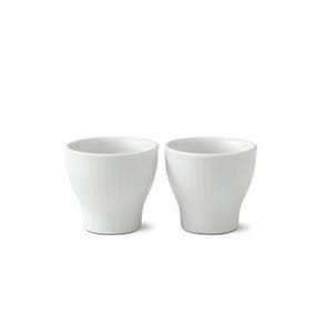 White Fluted eierdop 2-pack - 5 cm. - Royal Copenhagen