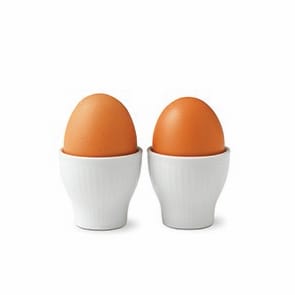 White Fluted eierdop 2-pack - 5 cm. - Royal Copenhagen