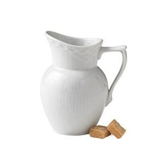 White Fluted Half Lace melkkan - 17 cl. - Royal Copenhagen