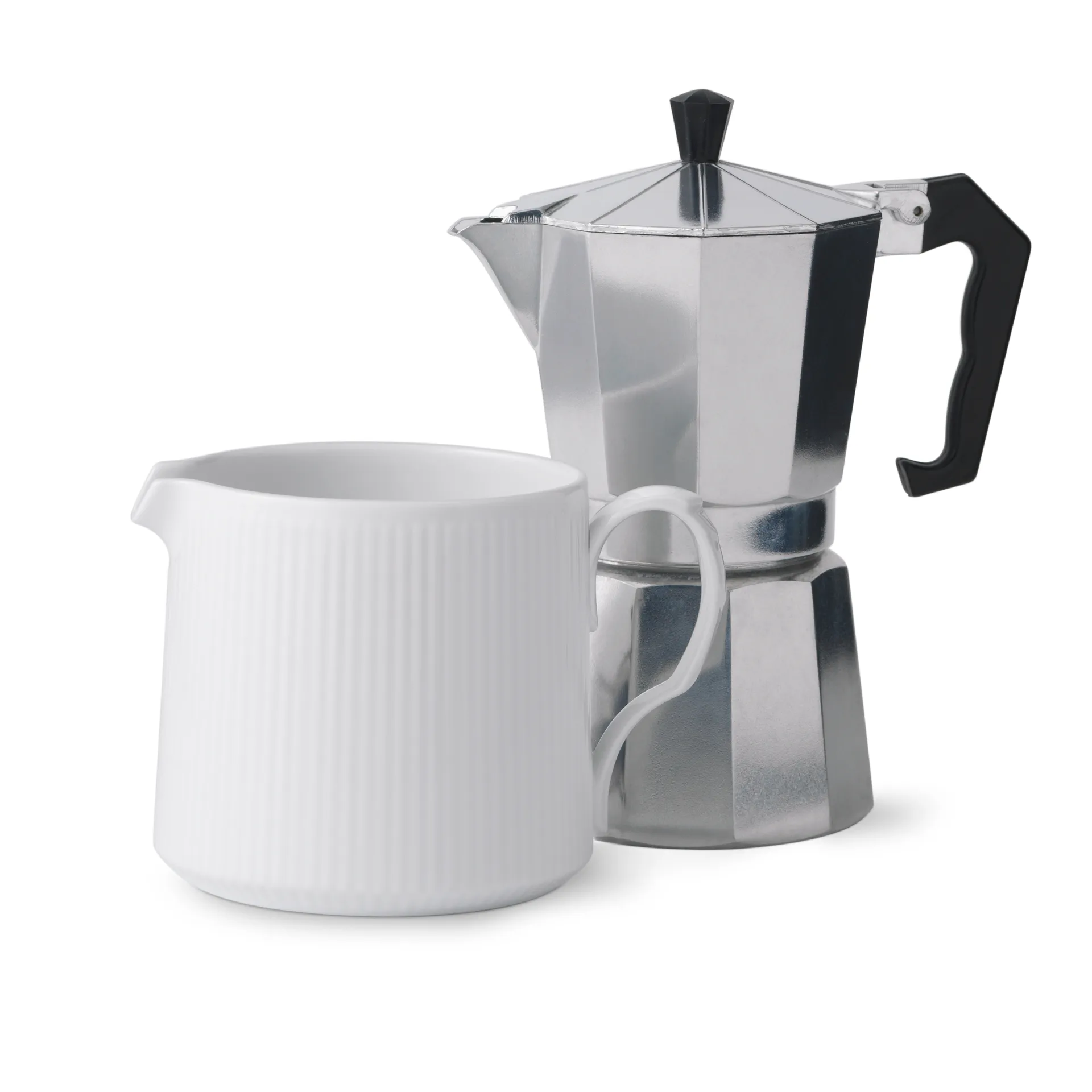 White Fluted Half Lace moderne kan met halve kanten rand, 70 cl Royal Copenhagen