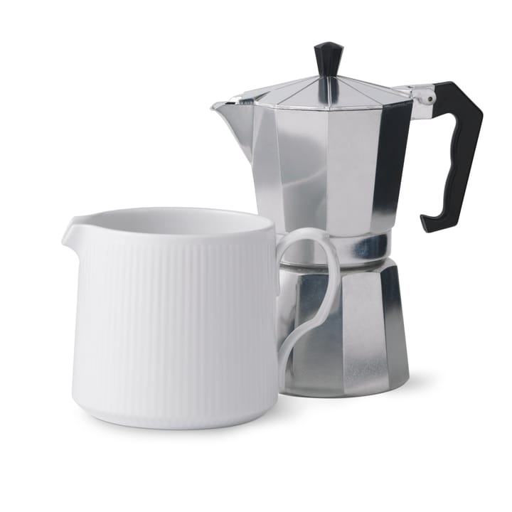 White Fluted Half Lace moderne kan met halve kanten rand, 70 cl Royal Copenhagen
