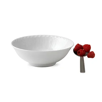 White Fluted Half Lace schaal, 40 cl. Royal Copenhagen