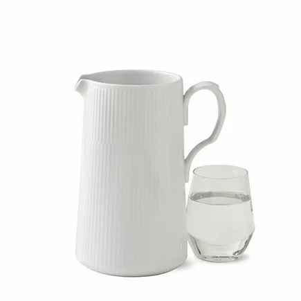 White Fluted kan met handvat, 1,5 l Royal Copenhagen