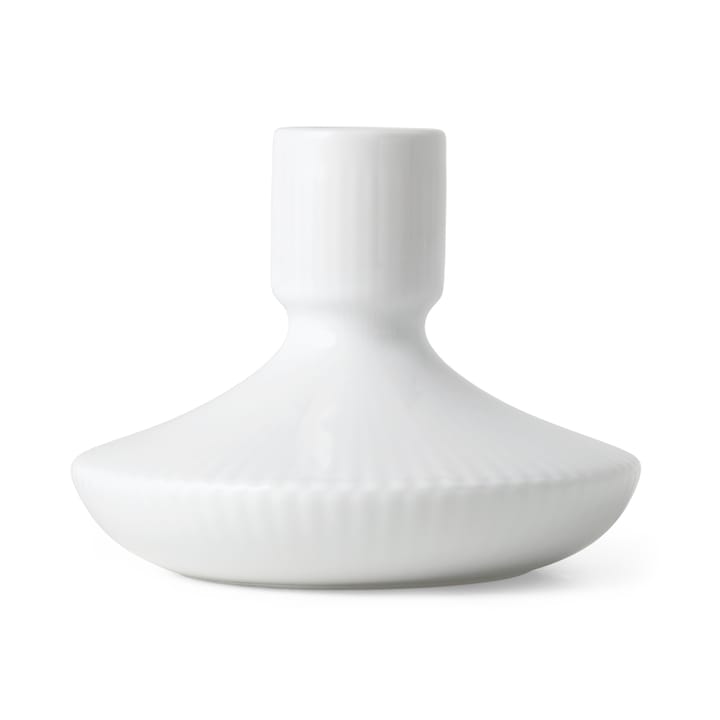 White Fluted kandelaar 8 cm - Wit - Royal Copenhagen