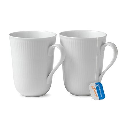White Fluted mok 2 delig, 33 cl Royal Copenhagen