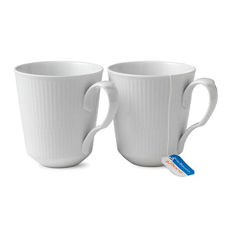 White Fluted mok 2 delig - 37 cl - Royal Copenhagen