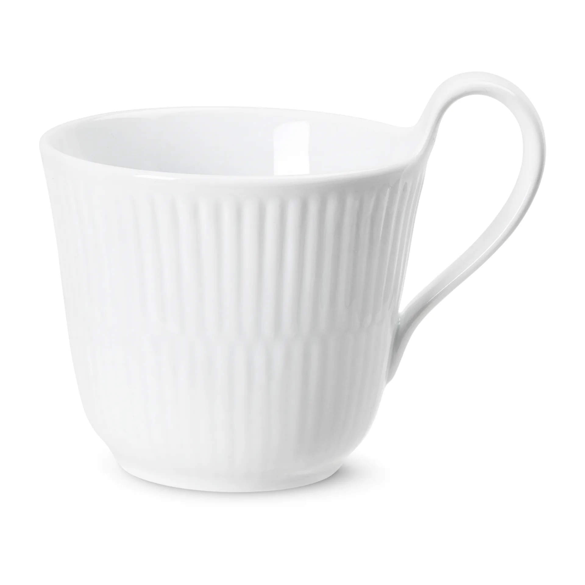 White Fluted mok met hoog oor, 25 cl Royal Copenhagen