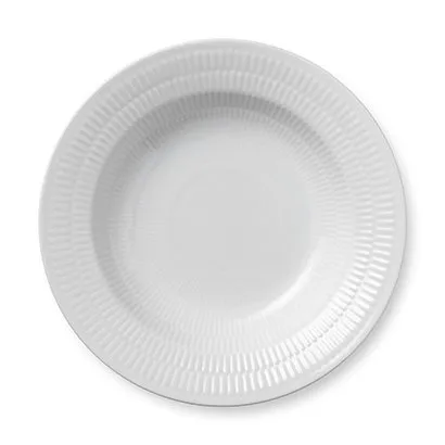 Royal Copenhagen White Fluted pastabord met rand Ø 21 cm.