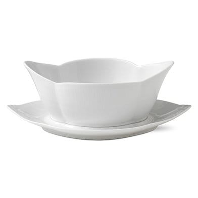 White Fluted sauskom met schotel - 55 cl. - Royal Copenhagen