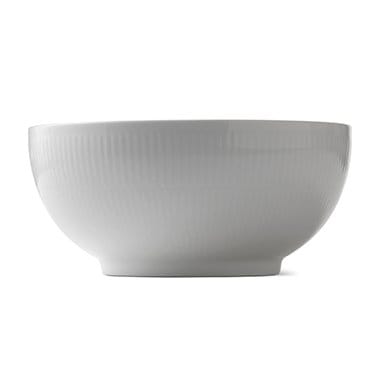 White Fluted schaal - Ø 21 cm - Royal Copenhagen