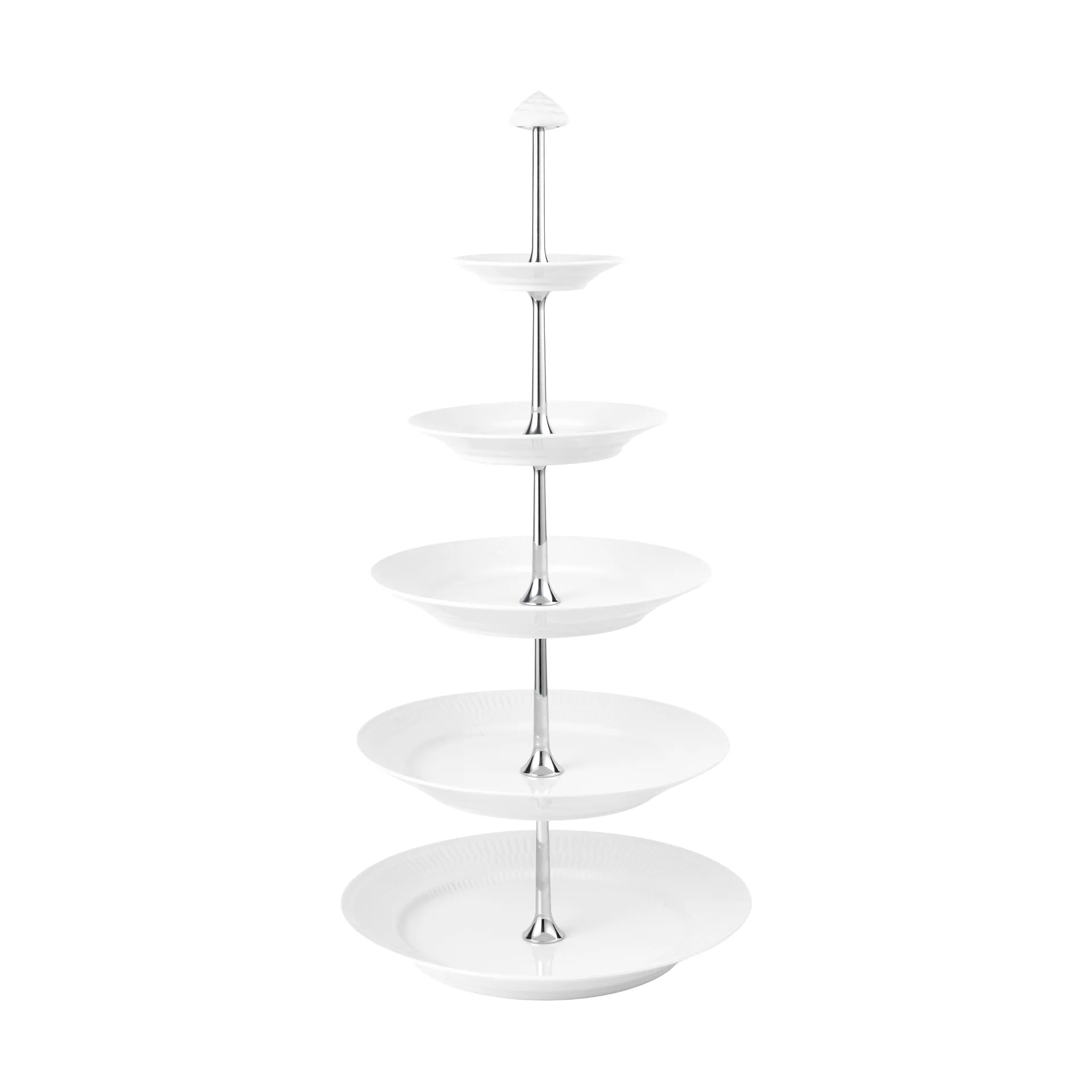 White Fluted schaal met 5 verdiepingen, White Royal Copenhagen