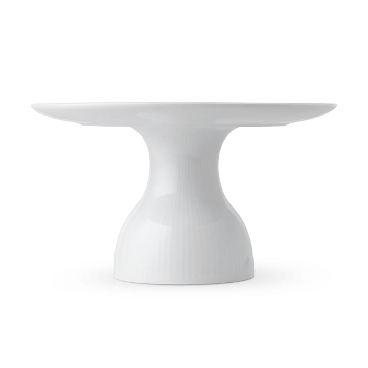 White Fluted taartbord op voet Ø20 cm. - Wit - Royal Copenhagen