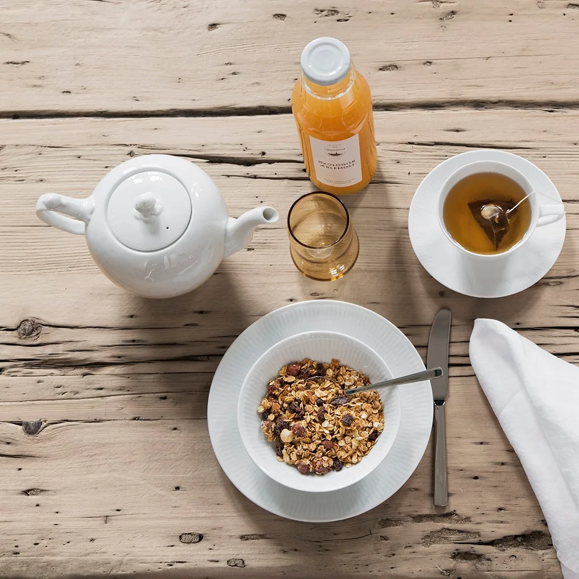 White Fluted theepot, 100 cl. Royal Copenhagen