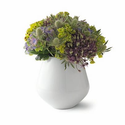 White Fluted vaas, 15 cm. Royal Copenhagen