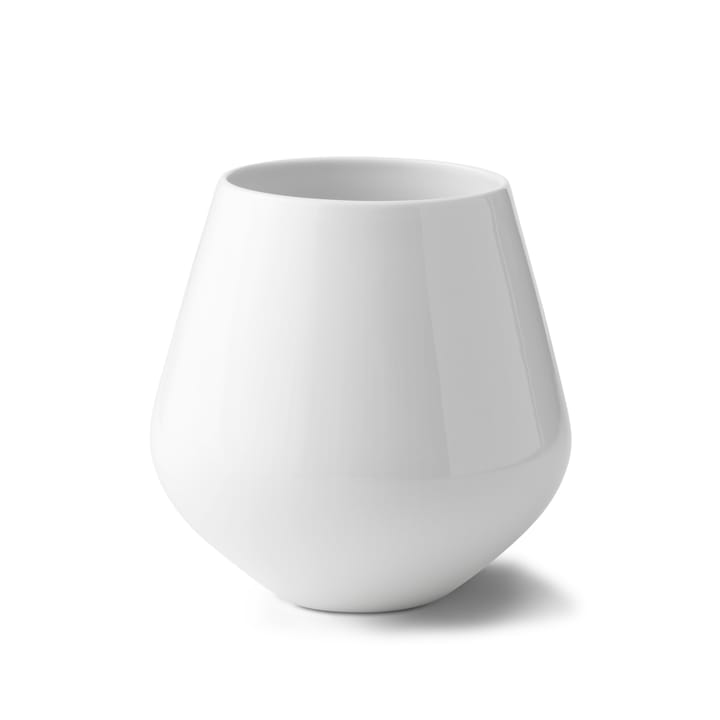 White Fluted vaas - 20,5 cm. - Royal Copenhagen