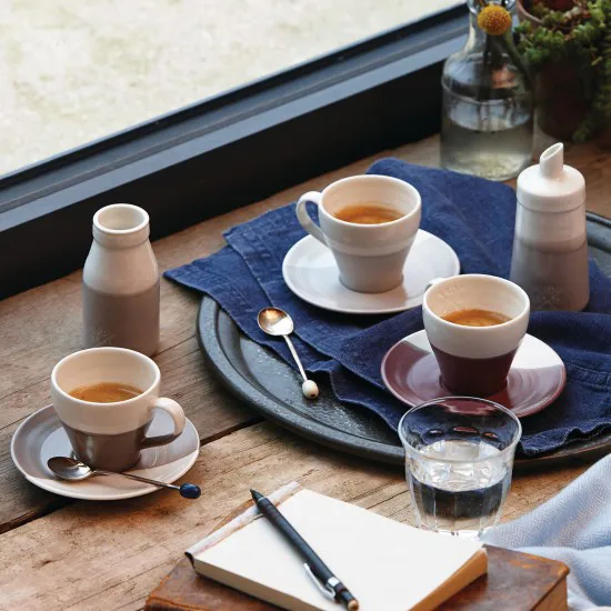 Coffee Studio suiker-, melkset, wit-grijs Royal Doulton